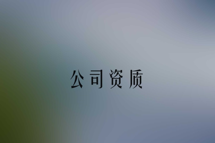 公司資質(zhì)